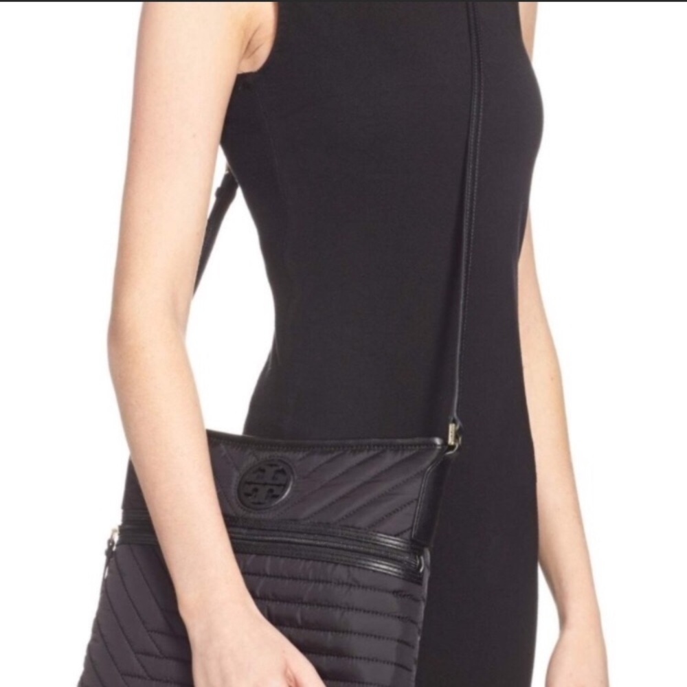 Tory Burch Nylon Quilted Crossbody Bag. Good pre-loved condition.